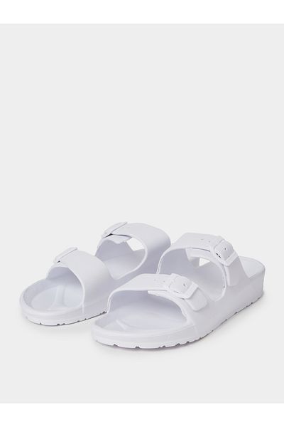 Styli Double Strap Buckle Detail Sandals