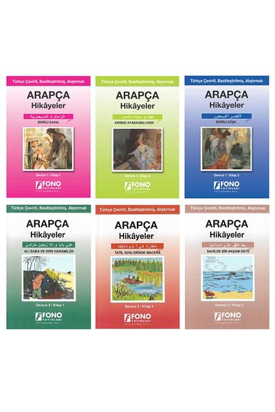 Fono Yayınları Arabic-Turkish Stories (6 Book Set) (grade 1-2)