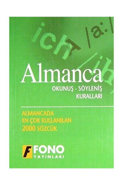 Fono Yayınları German Pronunciation - Pronunciation Rules - Kolektif
