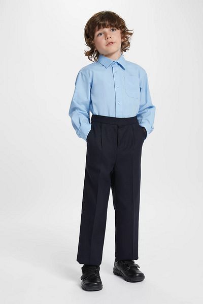 BayBayan Navy Blue Lycra Children's Sweatpants - Casual Fabric School Pants