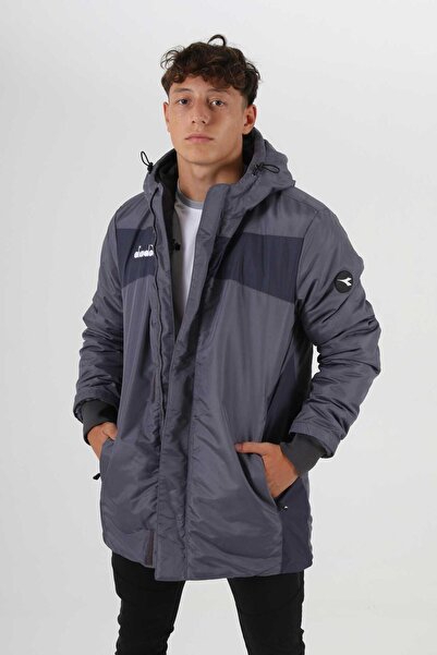 Diadora Forza Анорак Довге Пальто Антрацит