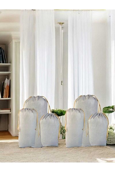Balkan Room Σετ 6 τεμαχίων γκρι αποθήκευσης - 2XXL, 2XL, 2L - τσάντα μεταφοράς και μαξιλάρι ανακούφισης
