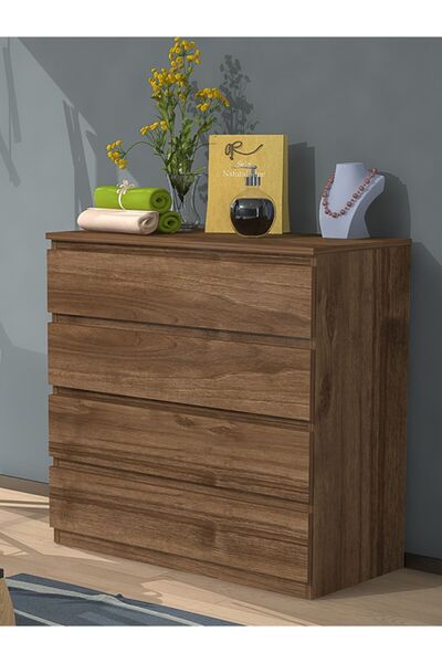 Mbes Mobilya Umut Haliç 80 Cm Şifonyer 4 Çekmeceli