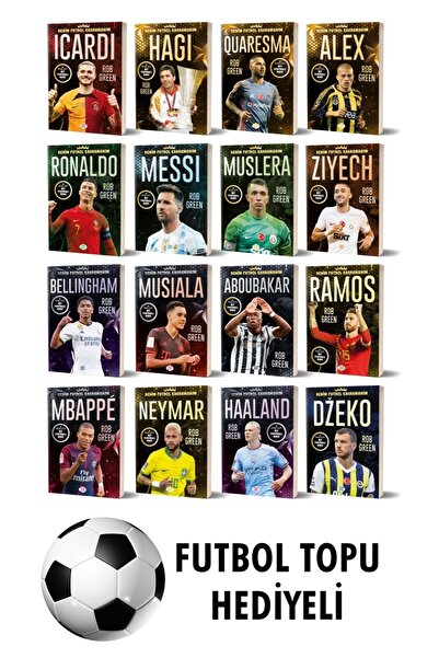 Dokuz Yayınları Benim Futbol Kahramanım QUARESMA İCARDİ MUSLERA RONALDO ALEX HAGI ZİYECH DZEKO BELLINGHAM 16 KİTAP