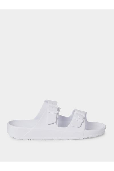 Styli Double Strap Buckle Detail Sandals