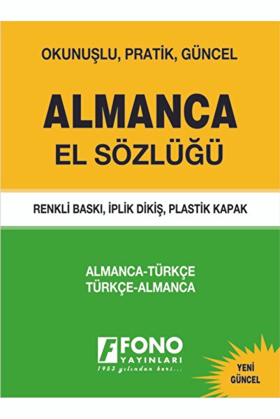 Fono Yayınları Almanca El Sözlüğü Almanca-türkçe - Türkçe-almanca & Okunuşlu, Pratik, Güncel