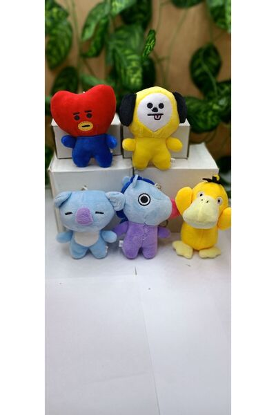 Meyra Accessories Cute Plush BT Characters Toy Doll Keychain Gift Adorable Pl...