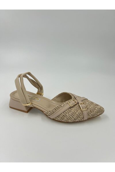 De Scario De Scario 597 - حذاء نسائي مفتوح من الخلف بكعب قصير