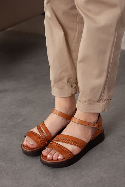 Adım Adım Extra Comfortable Women's Sandals - Genuine Leather Flat Design