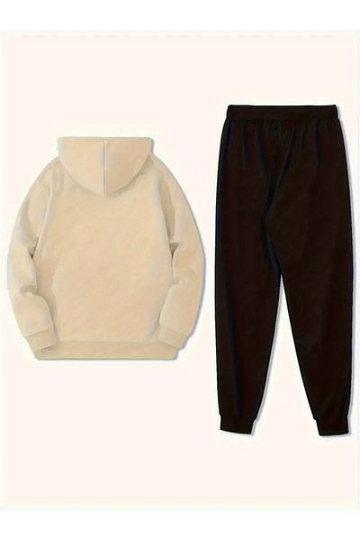 EYAX MODA Unisex Plus Size Tracksuit Set - Hooded Sweatshirt and Jogger Pants