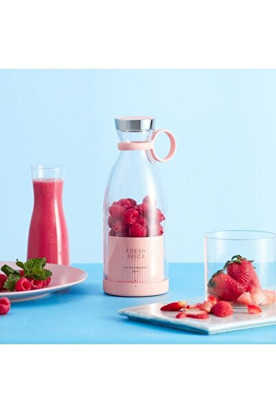 Genel Markalar Taşınabilir Mini Hızlı Blender 350ml Meyve Sıkacağı Kupası, Kablosuz Şarjlı, Smoothie Milkshake
