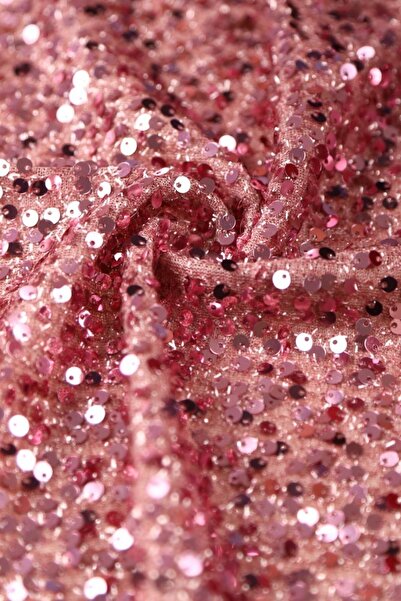 Kumaş Deposu Küçük Payetli Pudra Örme Kumaş