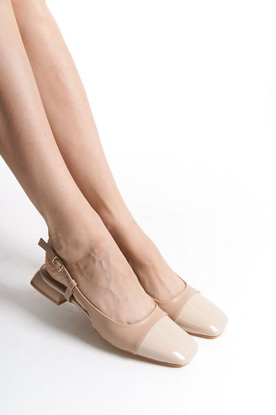 Modabuymus Balerini Gresco Ten Nut - Pantofi casual cu toc mic