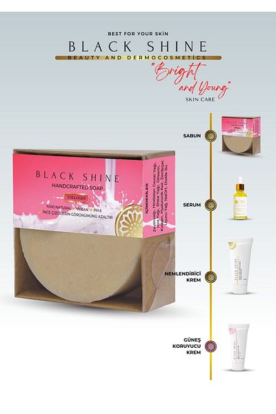 Black Shine BS صابون طبيعي - إضافات الكولاجين وتأثير التجديد