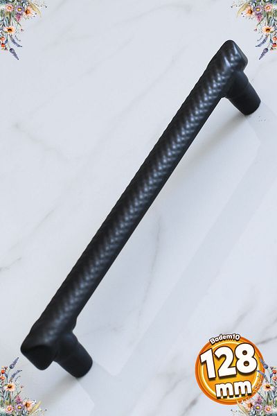 Badem10 Decor Mâner metalic negru 128 mm 12,8 cm Mobilier Bucătărie Sertar Dulap Dulap Mânere Capac Mâner
