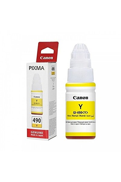 Canon Gı-490 Pixma G1400 Orjinal Sarı Mürekkep Kartuşu 70ml.