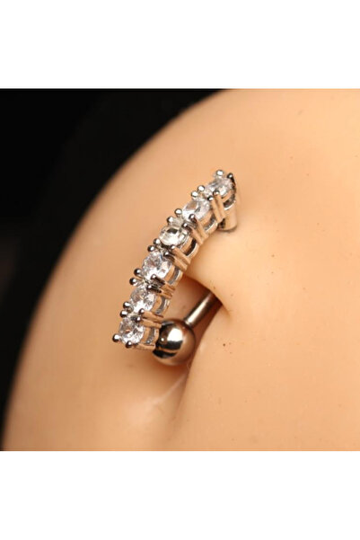 Karınca Piercing Kristal Zirkon Taşlı Cerrahi Çelik Göbek Piercingi Karınca T...