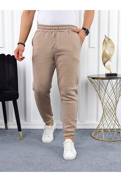 comstar Ανδρικό παντελόνι Jogger Brown με ελαστική μέση
