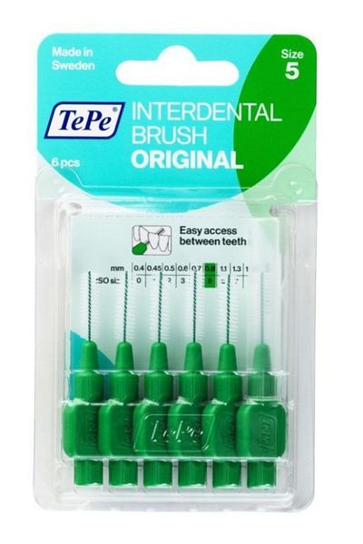 TePe Blister 6 Pieces Green 0.8 mm
