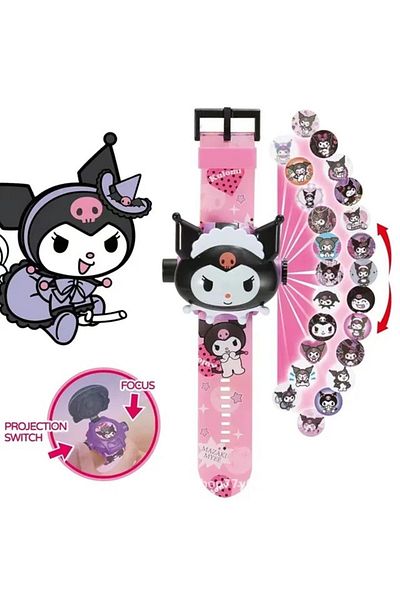 Kumik Sanrio Kuromi Model 2 - 24 Different Character Projection Clock