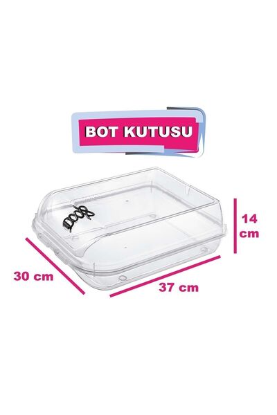 Tuffex 6'lı Hava Alma Özellikli Şeffaf Bot Ayakkabı Saklama Kutusu