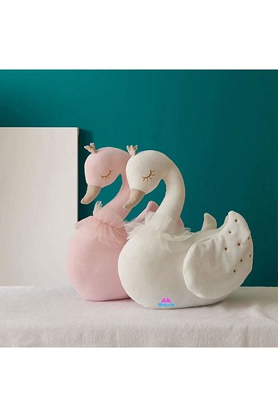 hediyecik Flamingo Patterned White Sleeping Pillow - Soft Fabric, 35 Cm