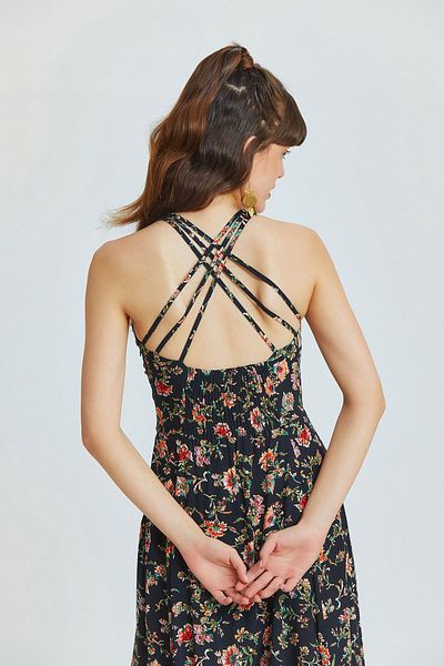 Clandestino Black Cross Back Dress