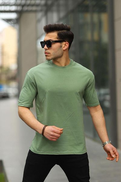 comstar Ανδρικό μπλουζάκι Oversize Basic Crew Neck Loose Khaki
