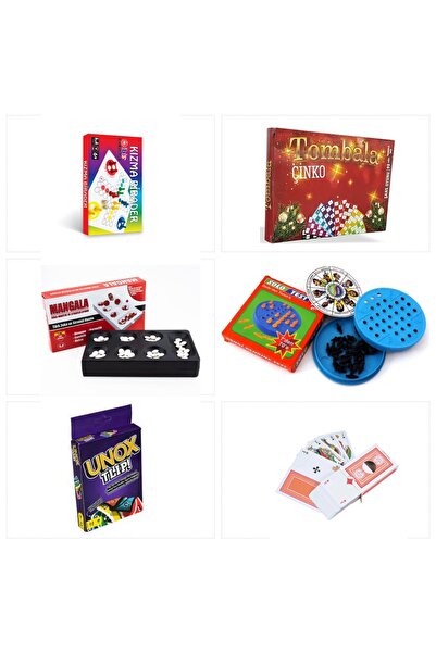 GenelTedarik Yılbaşı Seti 6'lı Eğlenceli Oyunlar Tombala Kızmabirader Mangala...