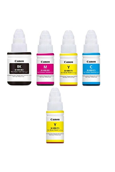 Canon GI-490 Mürekkep Kartuş Takımı +1 Sarı Hediyeli