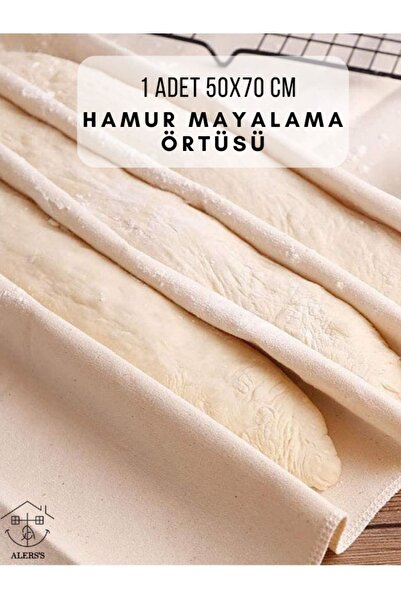 ALERSS Yıkanabilir Organik Hamur Mayalama Örtüsü | %100 Ham Pamuk | 1 Adet 50x70cm |