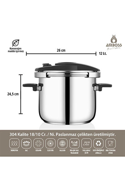 ViATOM Enıomatik 12 Lt Düdüklü Tencere