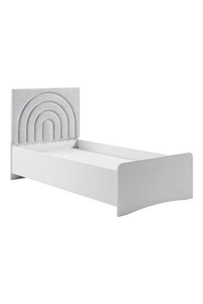 Meltem Fiona Gri Genç Odası Tek Kişilik Amortisörlü Bazalı Karyola