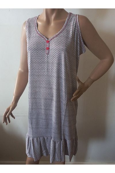 Flamingo Polka Dot Printed Nightgown
