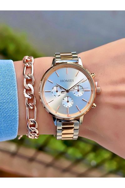Homies Women's Wristwatch - 2 Years Warranty, Steel Cord, Waterproof Gift Bracelet