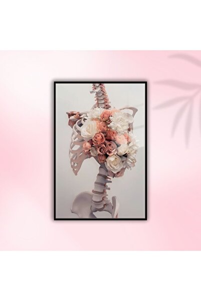 GAAGART Metal Çerçeveli Cam Poliklinik Tablo Fizyoterapi Sanatsal Omurga
