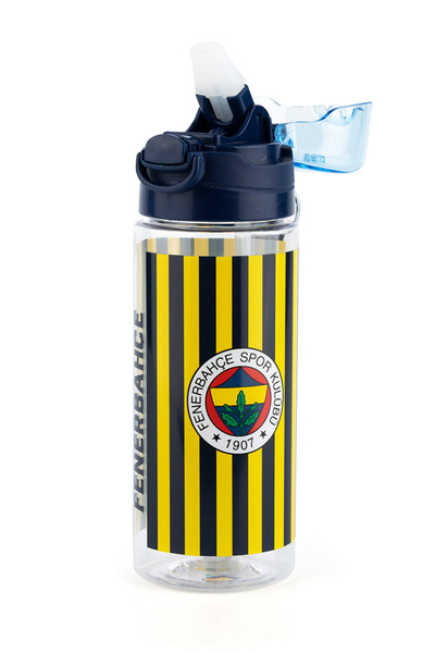 Fenerbahçe Lisanslı Fenerbahçe Logolu 500 ML Pipetli Kapaklı Okul Suluğu Mata...
