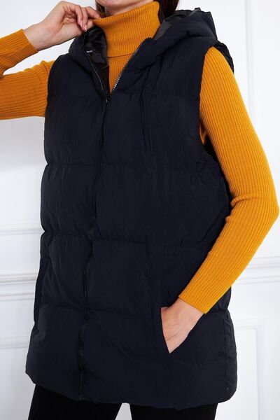 comstar Women's Puffer Short Hooded Vest