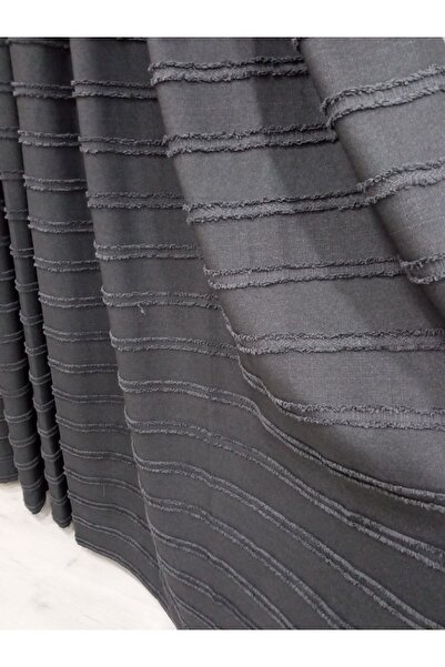 Vinaldi Rüyaper Anthracite Linen Background Curtain Frequently Pleat Does Not Want Ironing Single Wing
