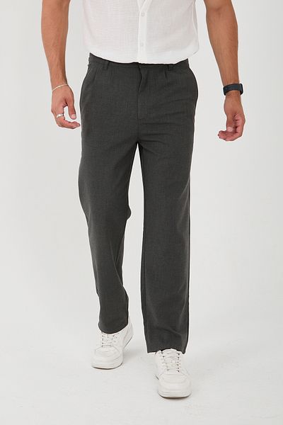 BROCARD Men's Comfortable Quality Elastic Waist Baggy - Double Pleated