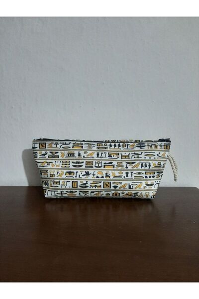 owl bag حامل أقلام بتصميم حروف جدارية مصرية قديمة - حقيبة مكياج