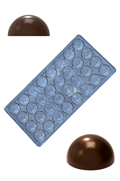 PASTRY PLANET Polikarbon Çikolata Kalıbı Yarım Küre (32 Bölmeli)