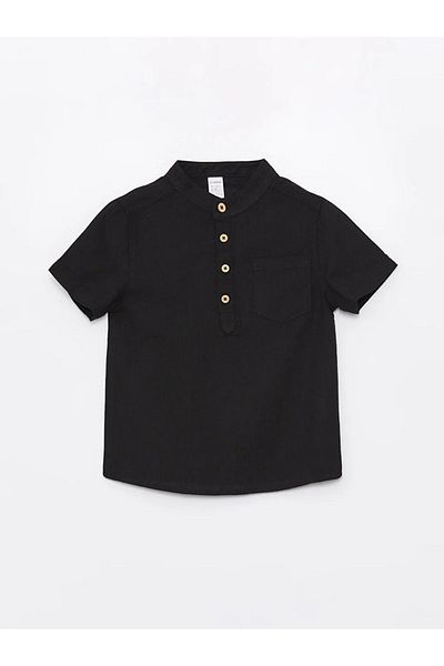 LC Waikiki LCW baby Hakim Collar Short Sleeve Basic Baby Boy Shirt