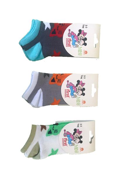 First 3 Pairs Baby Booties Socks