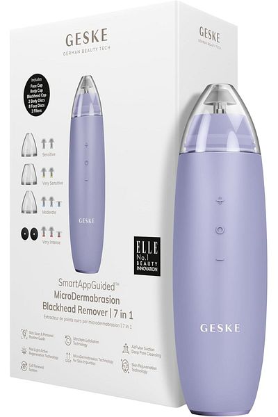 Geske MicroDermabrasion Blackhead Remover 7 in 1 Electric Pore Cleaner, Skin Cleansing Device, Purple