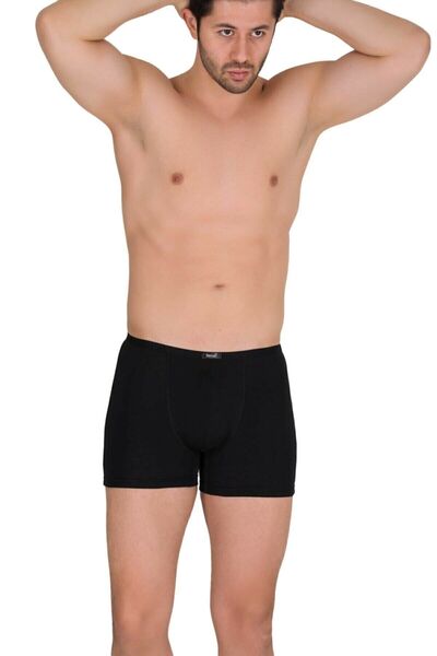 Berrak Eliftextile Black Color Thin Belt Modal Boxers