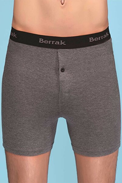 Berrak Men's Smoked Lycra Buttoned Boxer 3 Pack 1059