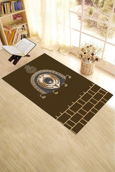 EY HOME Digital Printed Washable Stylish Design Prayer Rug Prayer Mat 70X130Cm