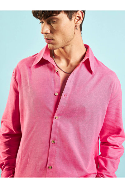 Mascln Sassafras By Styli Linen Flex Relaxed Fit Shirt