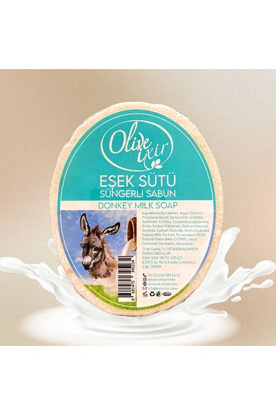 olive ixir صابون إسفنجة حليب الحمار